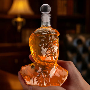 45 47 Republican State Whiskey Decanter - US Patriotic Pride Gifts For Conservative Supporters, Wine, Bourbon, Whiskey Lovers - In Him We Trust