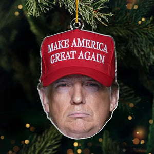 Restore American Greatness - US Elections Acrylic Custom Shaped Ornament - Christmas Gift And Decor For Conservative Supporters