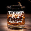 Proud To Stand With Our Leader - US Election Whiskey Glass - Gift For Conservative Supporters