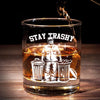Stay Trashy - US Election Whiskey Glass - Gift For Conservative Supporters