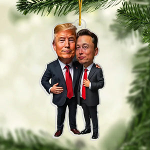 Show Your Support With Pride- US Election Acrylic Custom Shaped Ornament - Christmas Gift And Decor For Conservative Supporters