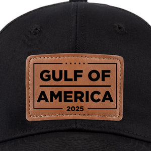 The Gulf Stands Strong - US Patriotic Pride Leather Patch Hat - Gift For Conservative Supporters