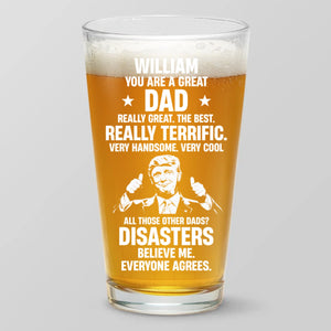 Very Handsome, Very Cool - US Patriotic Pride Beer Glass