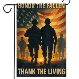 Honor The Fallen, Thank The Living - US Patriotic Pride House Flag, Garden Flag
