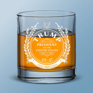 Strength Wears A Red Hat - US Patriotic Pride Whiskey Glass - Gift For Conservative Supporters