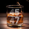 When 45 Returns, 47 Rises - US Patriotic Pride Whiskey Glass - Gift For Conservative Supporters