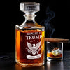45 47 Republican State Glass Whiskey Decanter, Whiskey Bottle - US Patriotic Pride Gifts For Conservative Supporters, Wine, Bourbon, Whiskey Lovers - Strength Of America