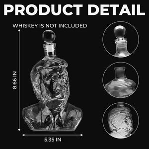 45 47 Republican State Whiskey Decanter - US Patriotic Pride Gifts For Conservative Supporters, Wine, Bourbon, Whiskey Lovers - In Him We Trust