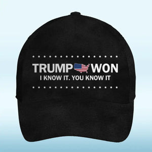 Trump Won, I Know It - Trump Hat, All Over Print Classic Cap