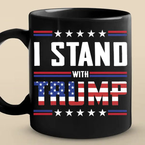 I Stand With Red Wave - US Election Black Mug