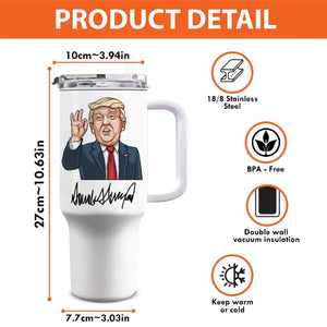 I'm OK With That - US Election 40 Oz Stainless Steel Tumbler With Handle