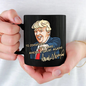 Let's Make America Great Again - Trump Election Black Mug - Father's Day Gift For Trump Supporters