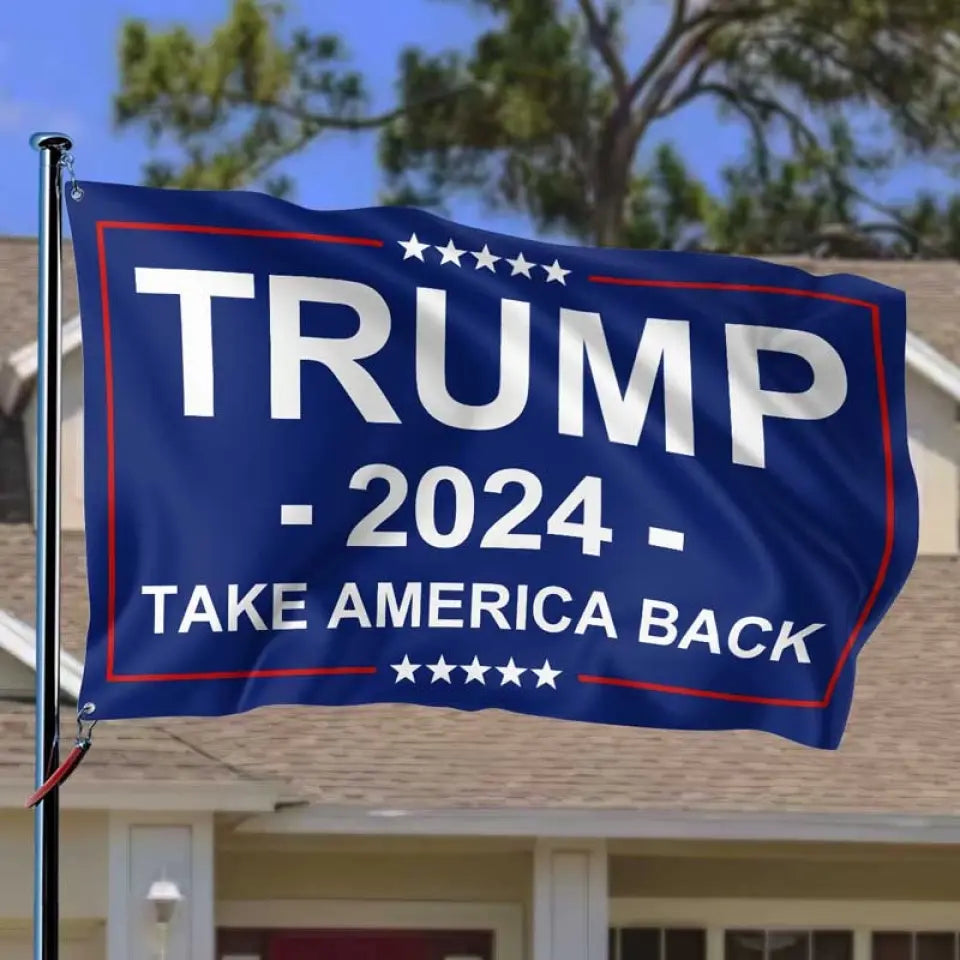 Defend America Once More - US Election Horizontal House Flag