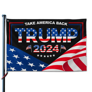 The Man 45-47 Shield America's Legacy - US Election Horizontal House Flag