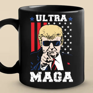 Ultra Maga, We Vote For Trump - Trump Election Black Mug