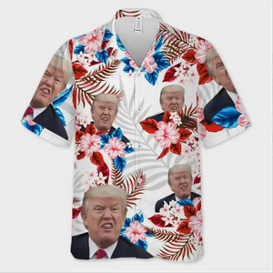 I Stand With Trump - US Election Unisex Tropical Hawaiian Aloha Shirt - Summer Vacation Gift For Trump Supporters