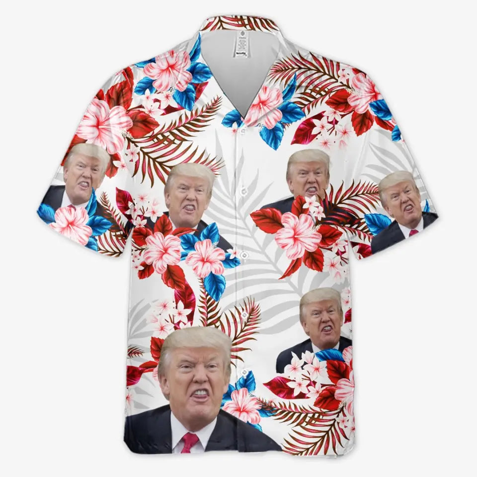 Pawfect House Custom Hawaiian Shirt With Pet Face – Personalized Tropical Shirt For Men, Short Sleeve