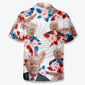 I Stand With Trump - US Election Unisex Tropical Hawaiian Aloha Shirt - Summer Vacation Gift For Trump Supporters