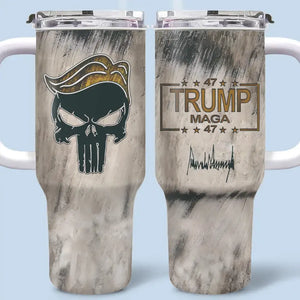 Trump MAGA 47 - US Election 40 Oz Stainless Steel Tumbler With Handle