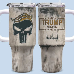 Trump MAGA 47 - US Election 40 Oz Stainless Steel Tumbler With Handle