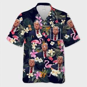 Let's Go On Vacation With Trump - US Election Unisex Tropical Hawaiian Aloha Shirt - Summer Vacation Gift For Trump Supporters