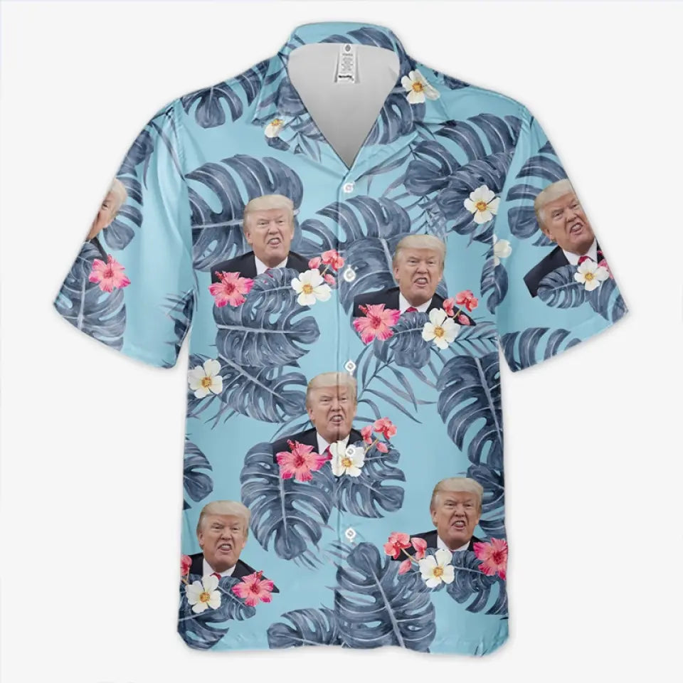 Let's Go On Vacation With Trump - US Election Unisex Tropical Hawaiian Aloha Shirt - Summer Vacation Gift For Trump Supporters