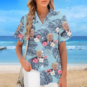 Let's Go On Vacation With Trump - US Election Unisex Tropical Hawaiian Aloha Shirt - Summer Vacation Gift For Trump Supporters