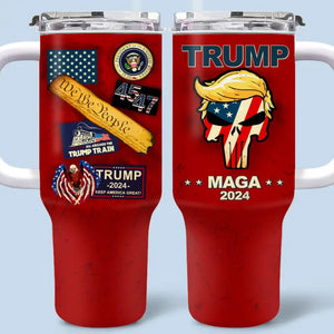 We The People Stand With Him 2024 - US Election 40 Oz Stainless Steel Tumbler With Handle