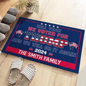 Yeah, We Voted For Trump - Home Decor Decorative Mat, House Warming Gift Mat