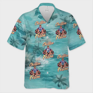 Chillin With The Felon, Chill With Trump - US Election Unisex Tropical Hawaiian Aloha Shirt - Summer Vacation Gift For Trump Supporters