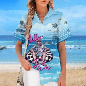 Chillin Like A Villain - US Election Unisex Tropical Hawaiian Aloha Shirt - Summer Vacation Gift For Trump Supporters