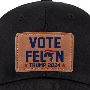 Vote For Trump, Save America Again - US Elections Leather Patch Hat, Trump Hat, Gift For Trump Supporters