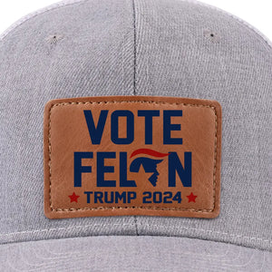 Vote For Trump, Save America Again - US Elections Leather Patch Hat, Trump Hat, Gift For Trump Supporters