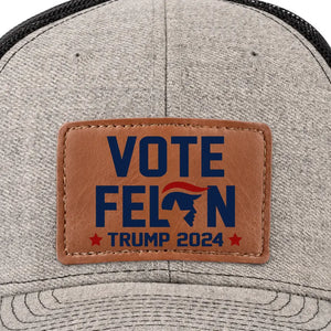 Vote For Trump, Save America Again - US Elections Leather Patch Hat, Trump Hat, Gift For Trump Supporters