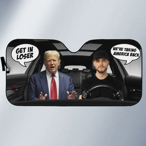 Custom Photo We're On The Way To The White House - US Elections Auto Windshield Sunshade, Car Window Protector - Gift For Trump Supporters