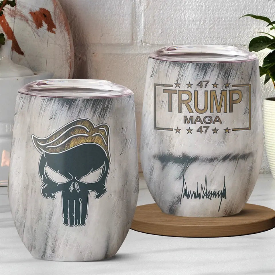 Trump Takes America Back In 2024 - US Elections Wine Tumbler, Trump Tumbler