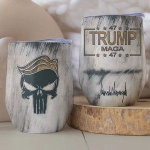 Trump Takes America Back In 2024 - US Elections Wine Tumbler, Trump Tumbler