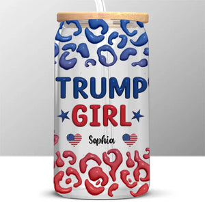 Trump Girls Are Ready To Vote - US Elections Personalized Custom Glass Cup, Iced Coffee Cup - Gift For Best Friends, BFF, Sisters