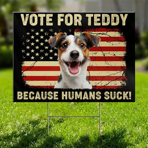 Custom Photo Furry Voters Decide - Dog & Cat Personalized Custom Yard Sign - Gift For Pet Owners, Pet Lovers