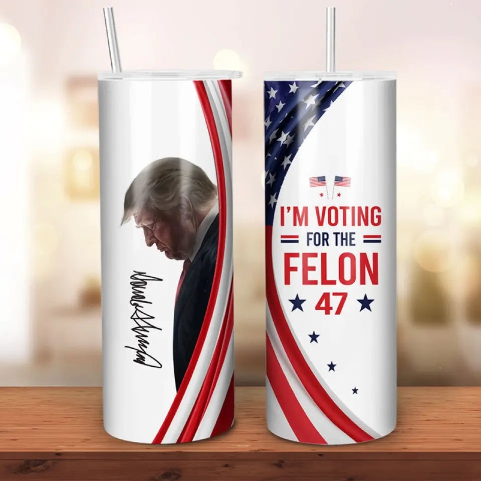 Vote For Who Will Make America Great Again - US Elections Skinny Tumbler - Gift For Trump Supporters