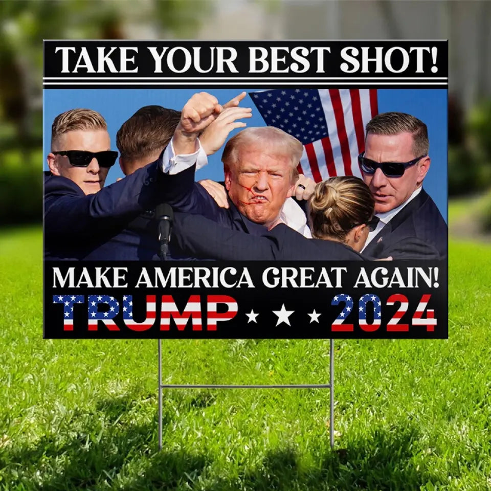 Fight And Never Stop - US Elections Yard Sign, Decoration Gift For Conservative Supporters