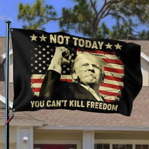 Freedom Belongs To People, You Can't Kill It - Trump US Election Horizontal House Flag