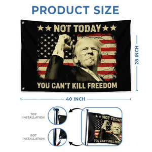 Freedom Belongs To People, You Can't Kill It - Trump US Election Horizontal House Flag