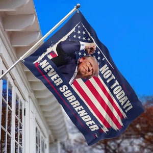 I Will Never Surrender - Trump US Election Horizontal House Flag