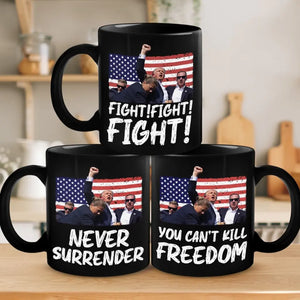 Keep On Fighting For America - Trump Election Black Mug