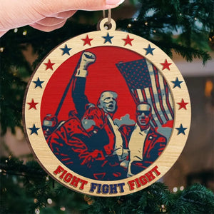 Make America Great Again - US Election, Trump Presidential Wood Custom Shaped Ornament - Christmas Gift And Decor For Trump Supporters