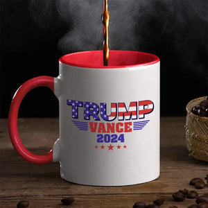 Trump Vance 2024 - US Elections Accent Mug, Trump Mug