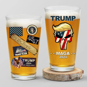 Trump MAGA 2024, We The People - US Election Beer Glass