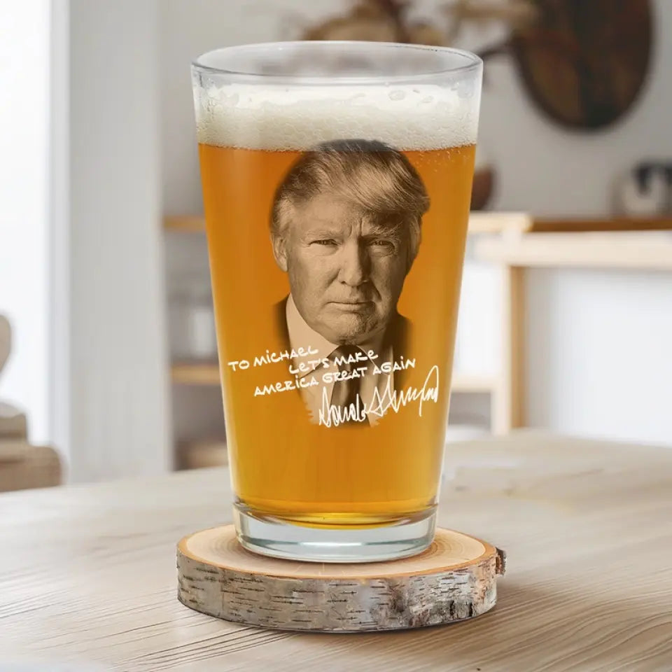 Let's Trump Save America Again - US Election Beer Glass