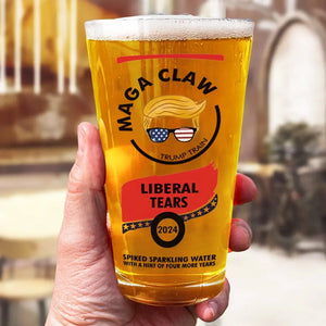 MAGA CLAW 2024, Trump Train, Liberal Tears - US Election Beer Glass